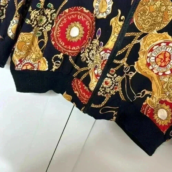 Vintage Bomber Gold Jacket Size: 16 - Picture 9 of 12